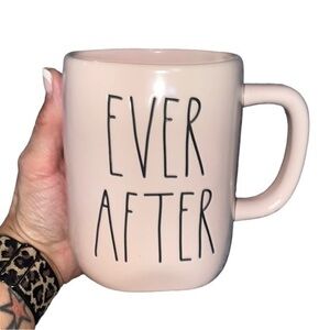 Rae Dunn EVER AFTER mug pink black LL NEW